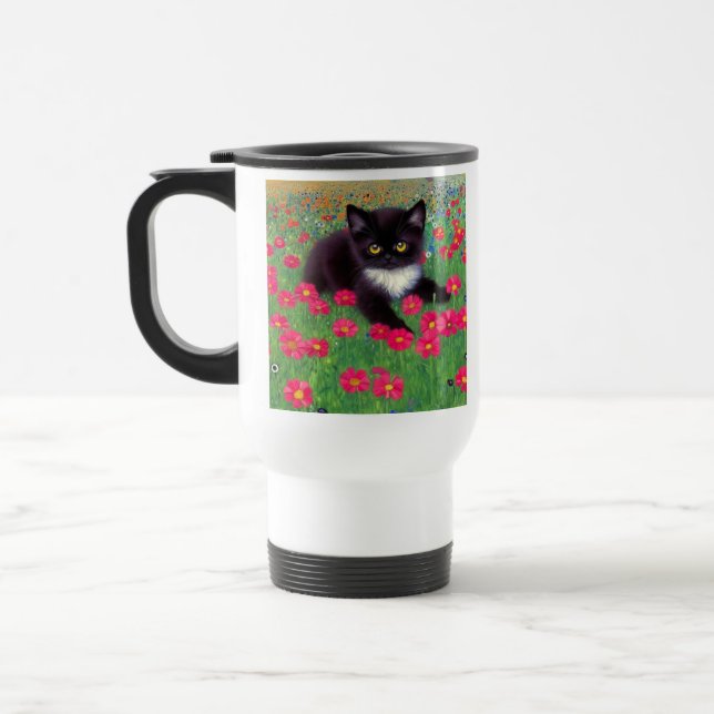 Mug De Voyage Chat Gustav Klimt Tuxedo (Gauche)