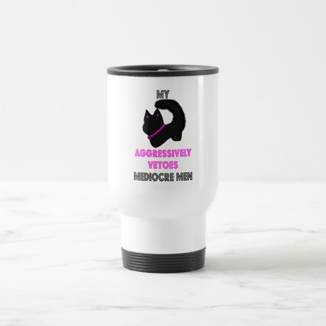 Mug De Voyage Chat mignon avec attitude (Centre)