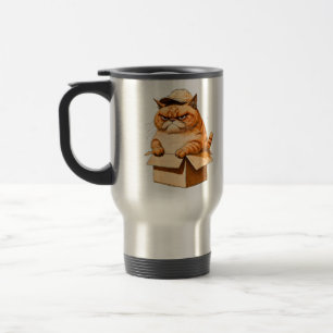 Mug De Voyage Chat mignon avec Casquette en boîte J'Ai Presque