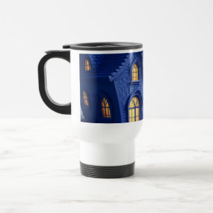 Mug De Voyage Château de conte de fées bleu de minuit Lumière ch