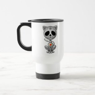 Mug De Voyage Chaton foncé de sucre de zombi