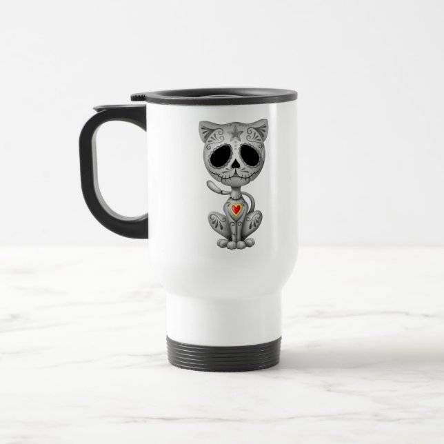 Mug De Voyage Chaton foncé de sucre de zombi (Gauche)