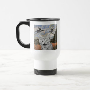 Mug De Voyage Chatons follement amusants Illustration surréalist
