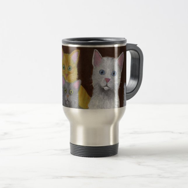 Mug De Voyage Chatons Joueurs (Devant droit)