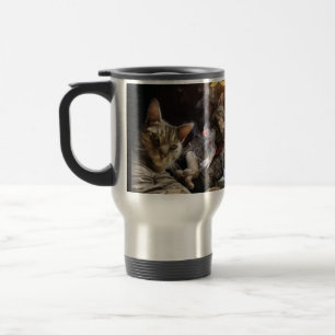 Mug De Voyage Chats jouant au poker