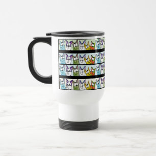 Mug De Voyage Chats Kitty Lineup Colorful