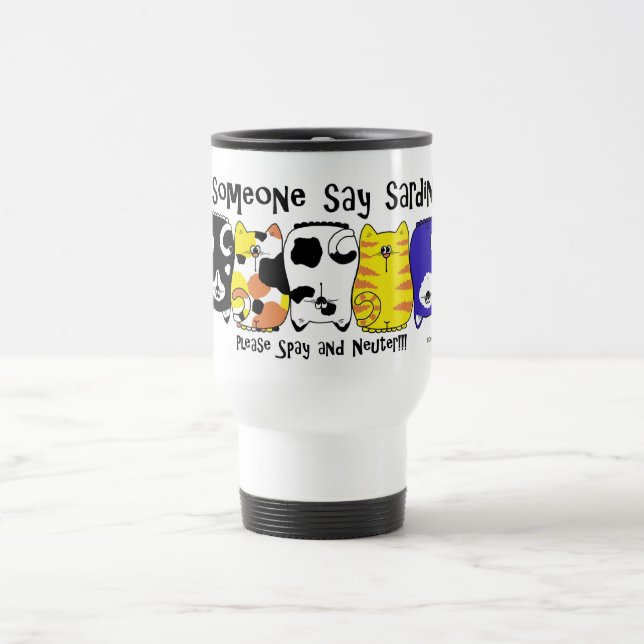 Mug De Voyage Chats Sardine (Centre)