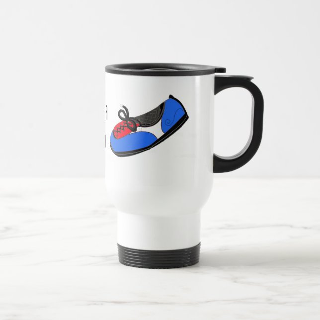 Mug De Voyage Chaussure de course - Faut que je coure (Droite)