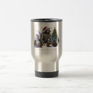 Mug De Voyage Chemise de gym de raton laveur Merry Liftmas