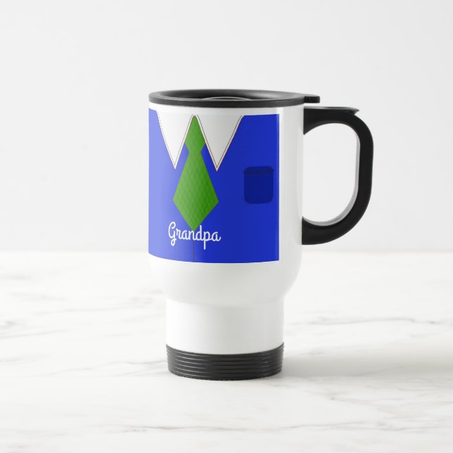 Mug De Voyage Chemise et Cravate de la robe de grand-père (Droite)