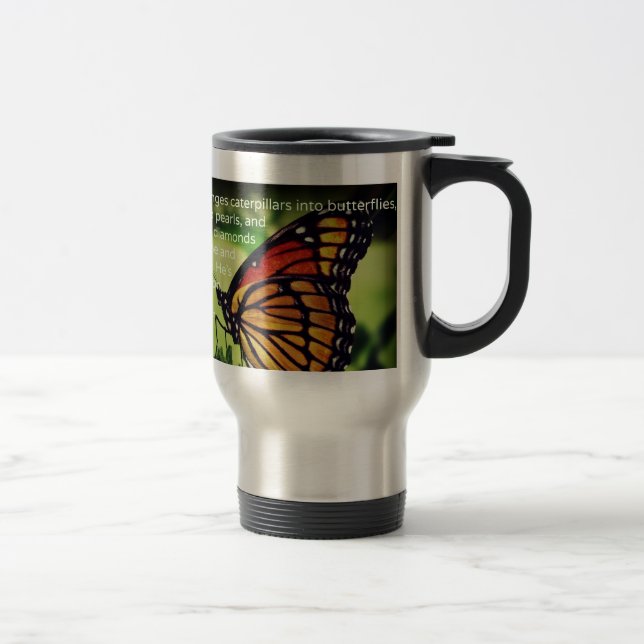 Mug De Voyage Chenilles dans des papillons (Droit)