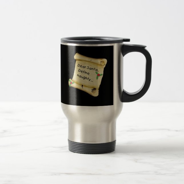 Mug De Voyage Cher Père Noël… définissent le T-shirts vilain, (Droit)