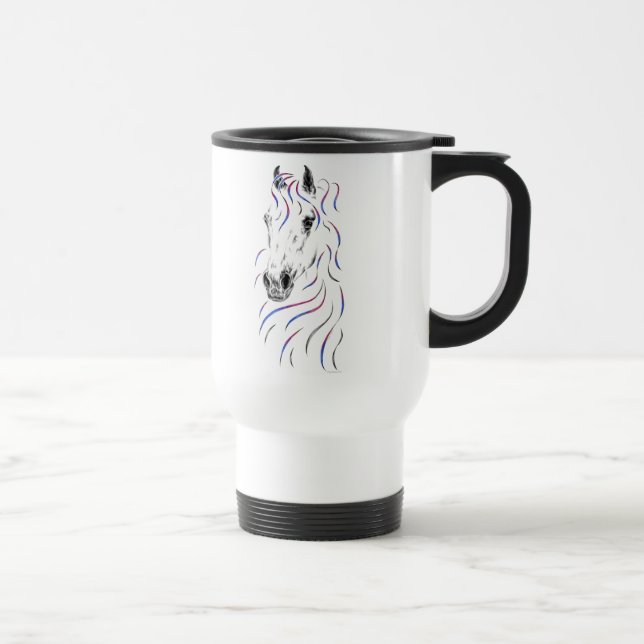 Mug De Voyage Cheval arabe élégant (Droite)