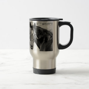 Mug De Voyage Cheval blanc noir