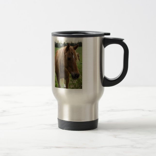 Mug De Voyage Cheval Bonjour (Droit)