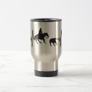 Mug De Voyage Cheval de coupe - impulsion de battement de coeur