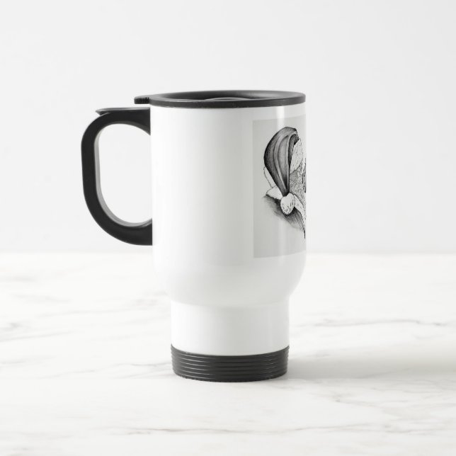 Mug De Voyage Cheval de Noël et Père Noël (Gauche)