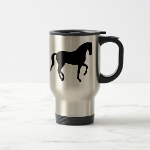 Mug De Voyage Cheval de Piaffe (noir)