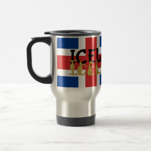 Mug De Voyage Cheval islandais  Drapeau de l'Islande