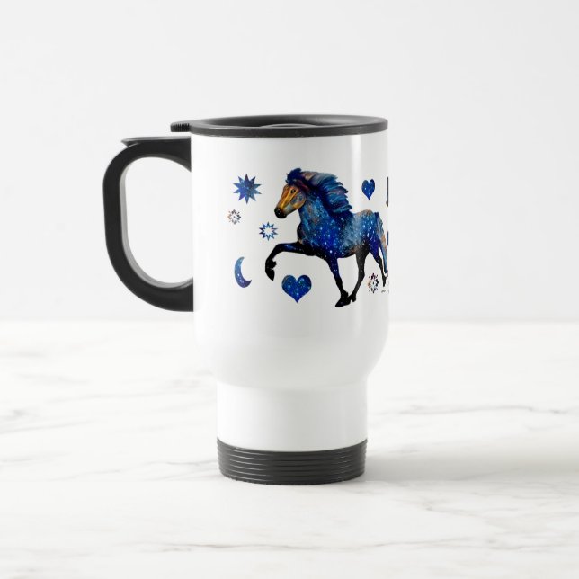 Mug De Voyage Cheval islandais Stary Night (Gauche)
