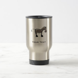 Mug De Voyage Cheval mignon ; Métal-regard