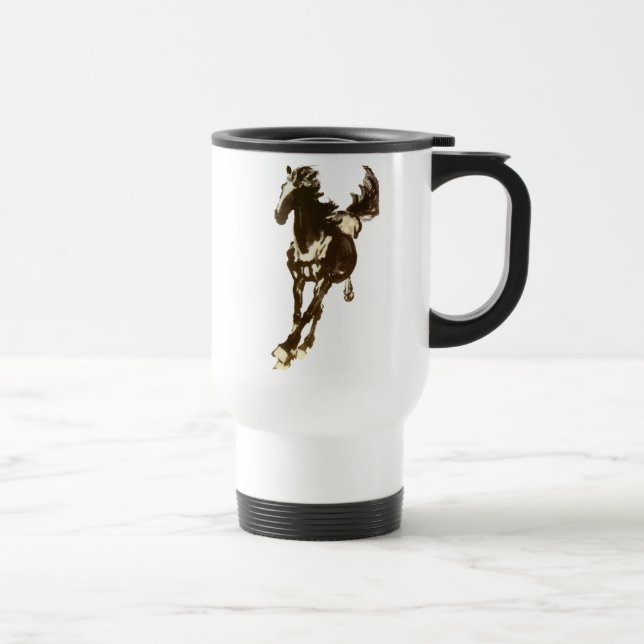 Mug De Voyage Cheval noir (Droite)