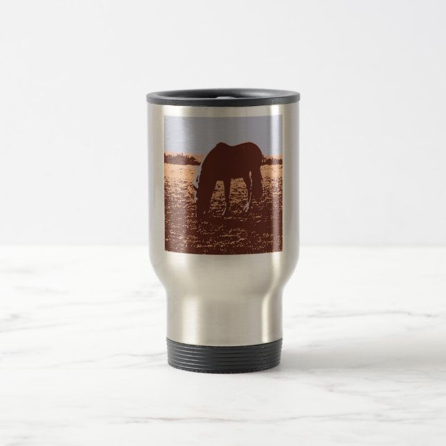 Mug De Voyage Cheval Pop Art (Centre)