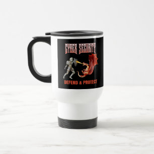 Mug De Voyage Chevalier de la cybersécurité Défense du dragon