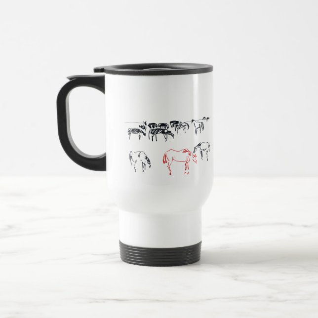 Mug De Voyage Chevaux  (Gauche)