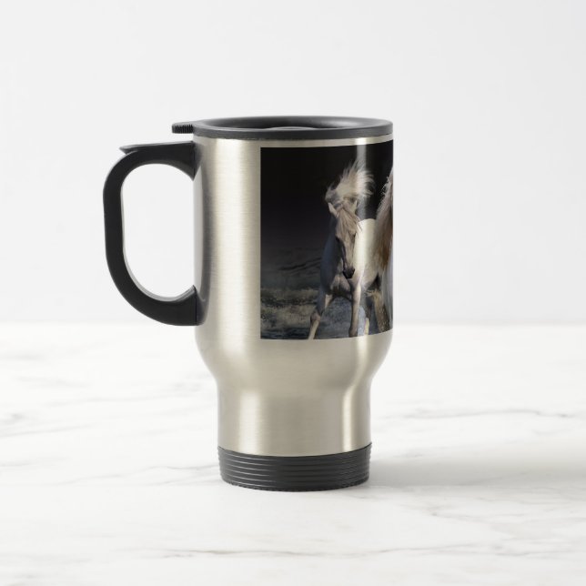 Mug De Voyage Chevaux à lancer l'oreiller (Gauche)