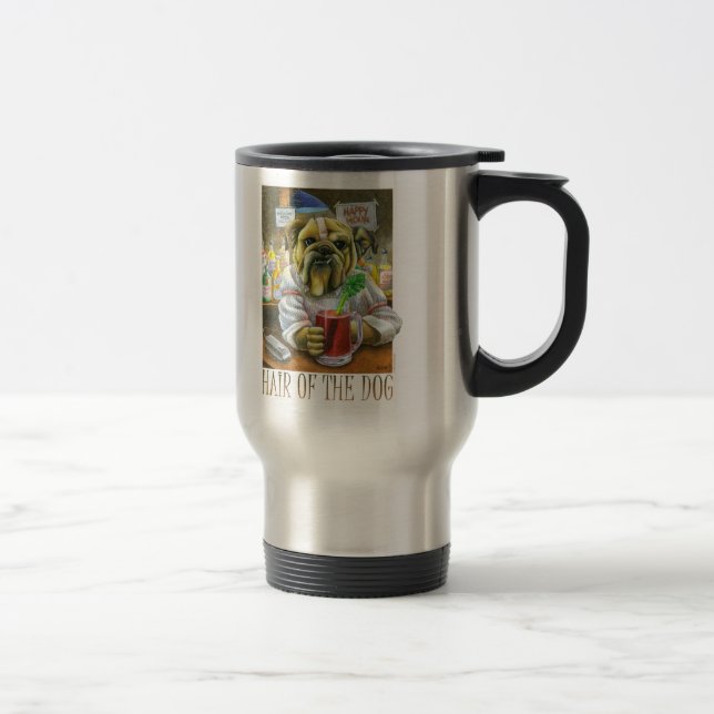 Mug De Voyage Cheveux du chien (Aide sur la gueule de bois) (Droit)