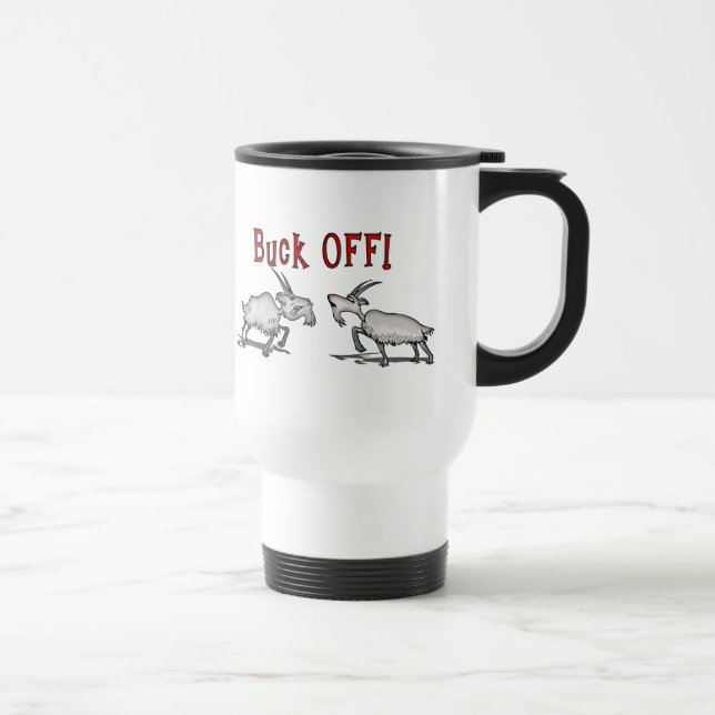 Mug De Voyage Chèvre Animaux de ferme Buck Off pour les hommes C (Droite)