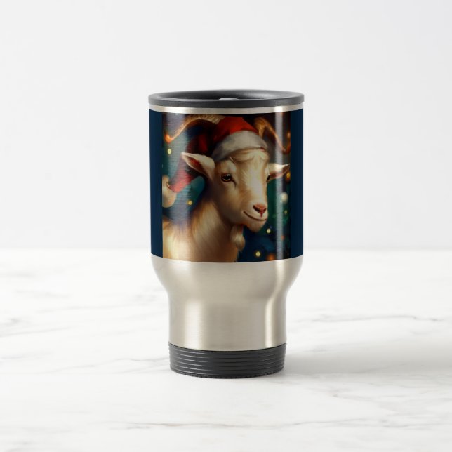 Mug De Voyage Chèvre de Noël 1 (Centre)