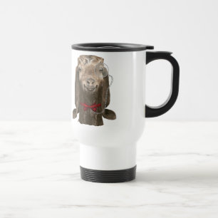 Mug De Voyage Chèvre Nubienne Drôle Avec Monocle