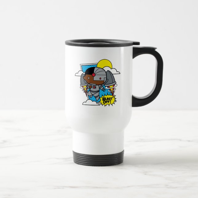 Mug De Voyage Chibi Cyborg S'Est Éteint ! (Droite)