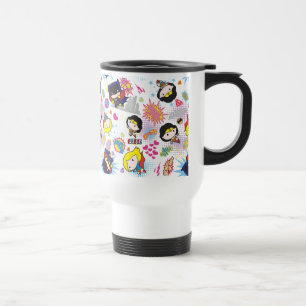 Mug De Voyage Chibi Super Heroine Motif