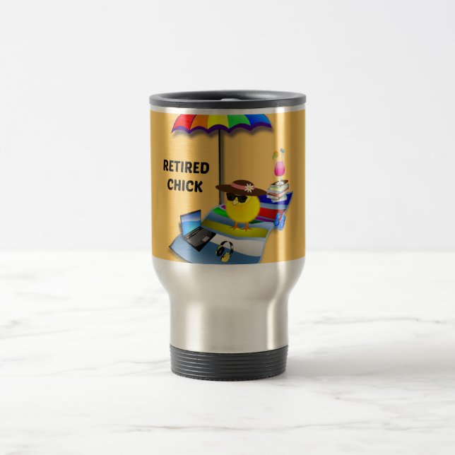 Mug De Voyage Chick retraité, oh si mignon, (Centre)