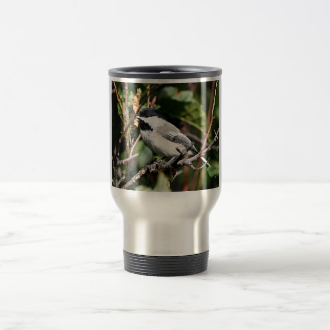 Mug De Voyage chickadee Noir-couvert (Centre)