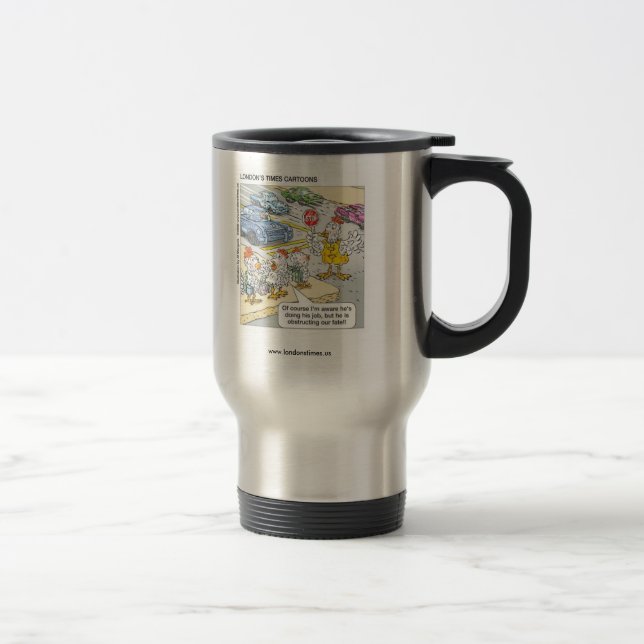 Mug De Voyage Chicken Crossing Road drôle Voyage Mug (Droit)