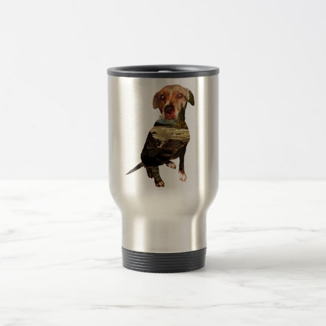Mug De Voyage chien à double exposition (Centre)