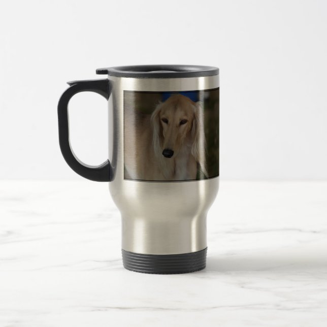 Mug De Voyage Chien blond de Saluki (Gauche)