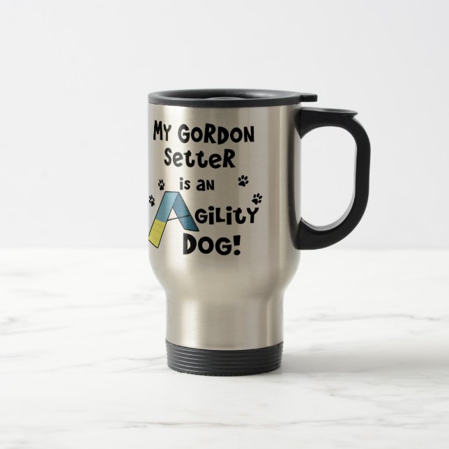 Mug De Voyage Chien d'agilité de poseur de Gordon (Droit)