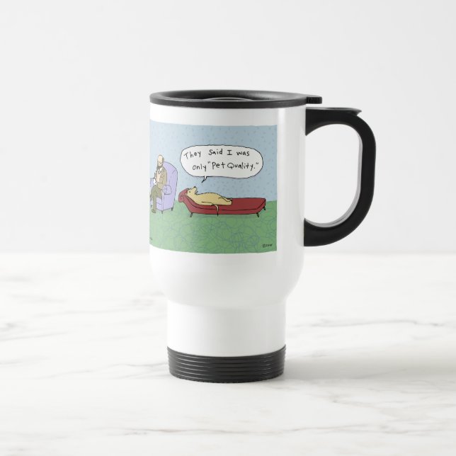 Mug De Voyage Chien dans la bande dessinée de thérapie (Droite)