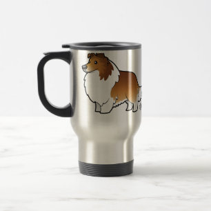 Mug De Voyage Chien de berger de Shetland de bande
