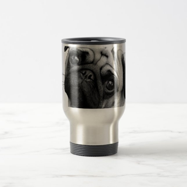 Mug De Voyage Chien de carlin (Centre)