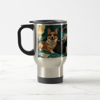 Mug De Voyage Chien de Corgi avec fourrure brillante et un gentl