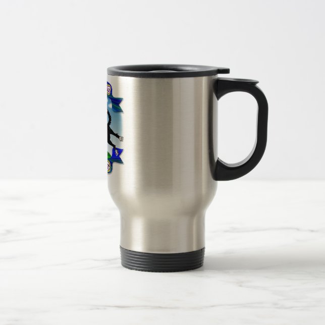 Mug De Voyage Chien de frisbee (Droit)