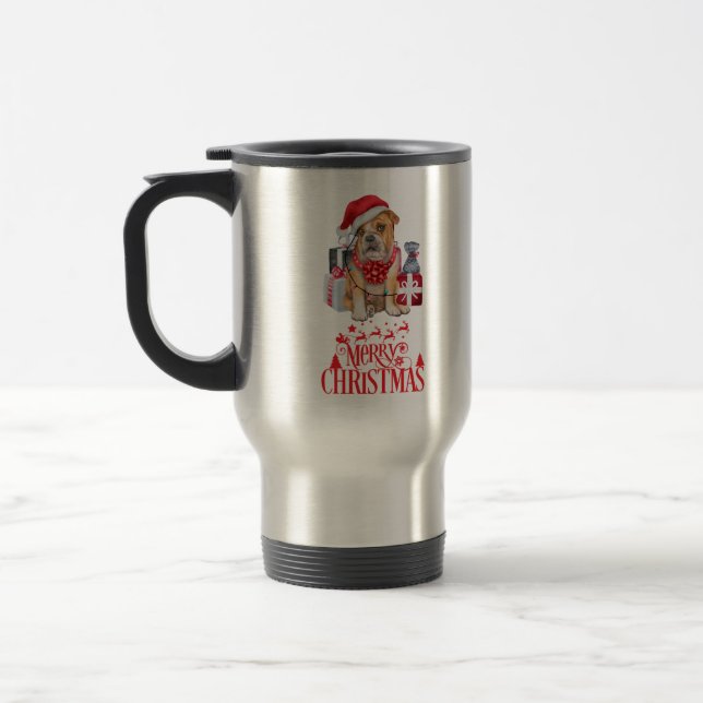 Mug De Voyage Chien de Noël (Gauche)