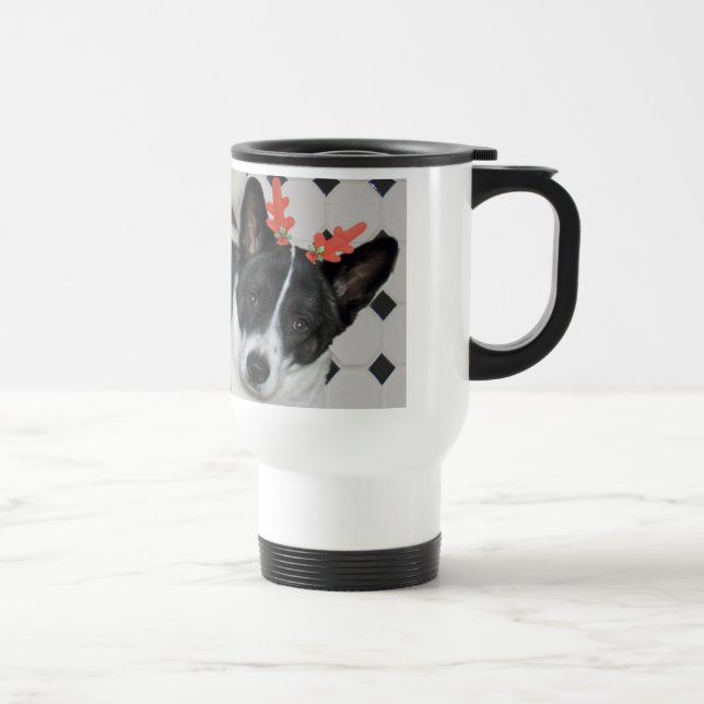 Mug De Voyage Chien de Noël - customisé (Droite)