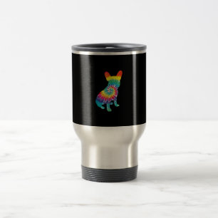 Mug De Voyage chien de teinture de cravate hippie français bul